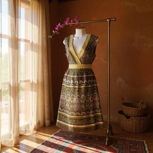 🌼100% Cotton Tie-Back Dress Med